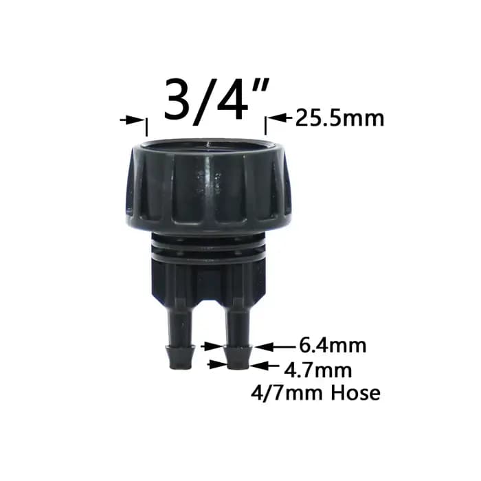 Adaptateur de connecteur de tuyau d'arrosage, filetage 1/2 "3/4" à 4/7mm, raccords de Tube barbelé 1