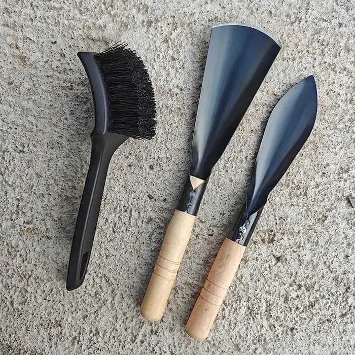 Ensemble de brosses de nettoyage de grattoir de pont de tondeuse à gazon de jardin