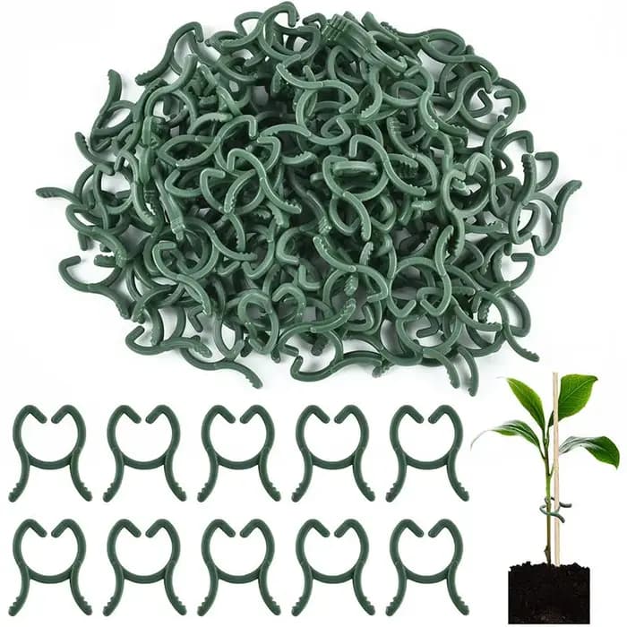 Clips de cerclage de vigne de jardin en plastique, anneau de boucle groupé pour plantes, crochet de