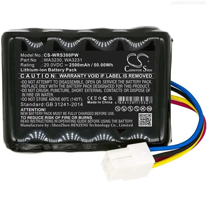 Batterie pour outils de jardinage 20V/2500mAh WA3230,50032492,WA3231,50032774 pour Worx Landroid S Basic,S300,S450i,S500i,WR115MI,WR110MI