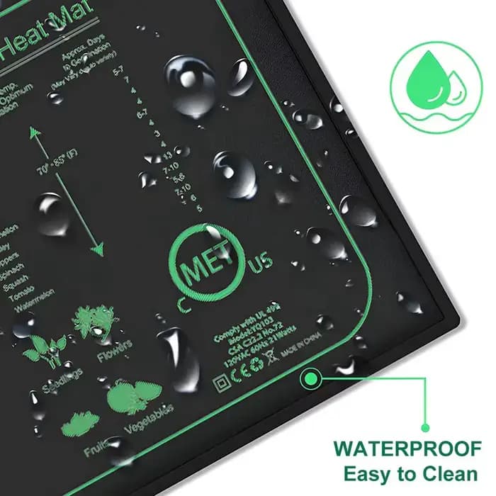Tapis chauffant pour semis 10/25/50CM, pour plantes d'intérieur, germination, tapis chauffant imperm