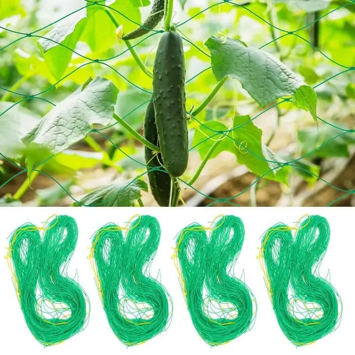 Filet de jardin en nylon vert, treillis pour plantes grimpantes, filet à mailles rapide pour concomb