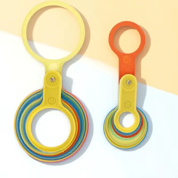 2 ensembles d'anneaux de mesure de diamètre pour fruits, jauge de fruits en plastique, cercles, outi