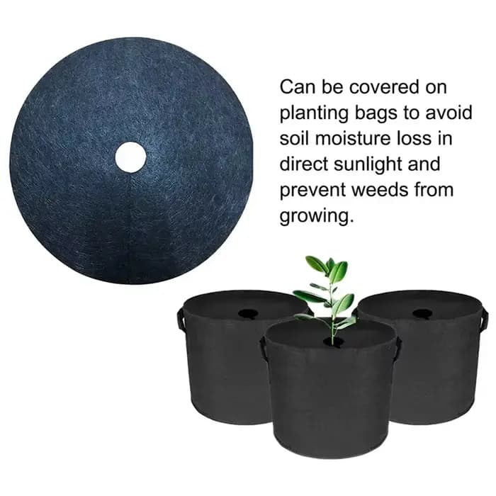 Barrière de désherbage avec anneau de pain d'arbre Non tissé, tapis de protection, couverture pour p