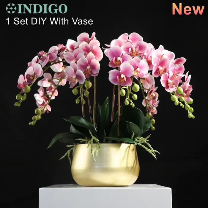 Orchidée cœur violet pour décoration de bureau