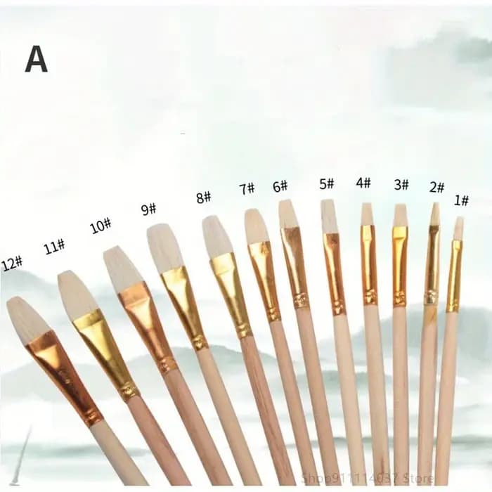 12 pièces poterie Art laine brosse pour céramique glaçure/peinture coloriage aquarelle peinture acrylique artisanat