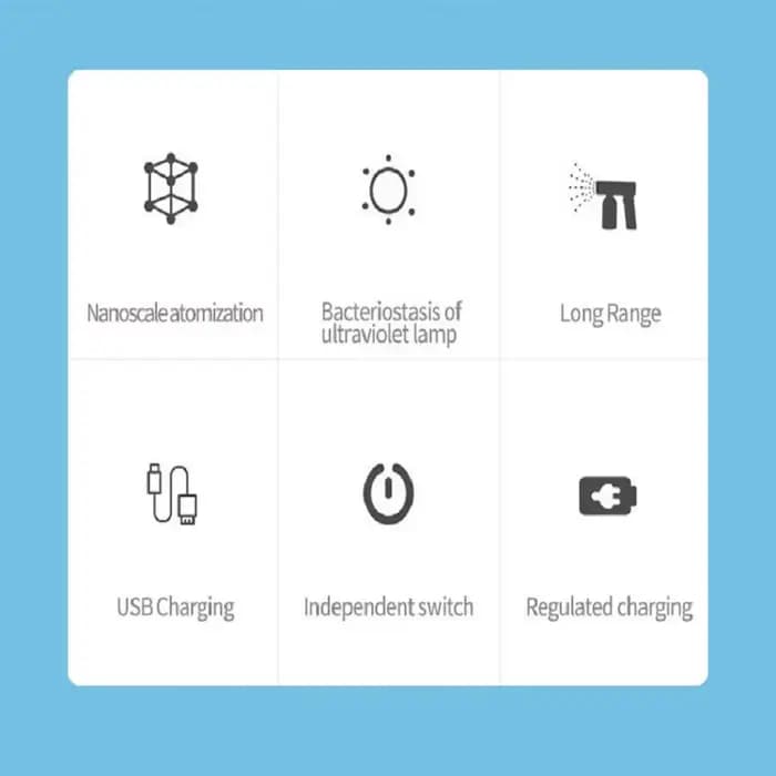 Nano pulvérisateur électrique portatif professionnel de 380ml, Machine sans fil, désinfectant à l'al