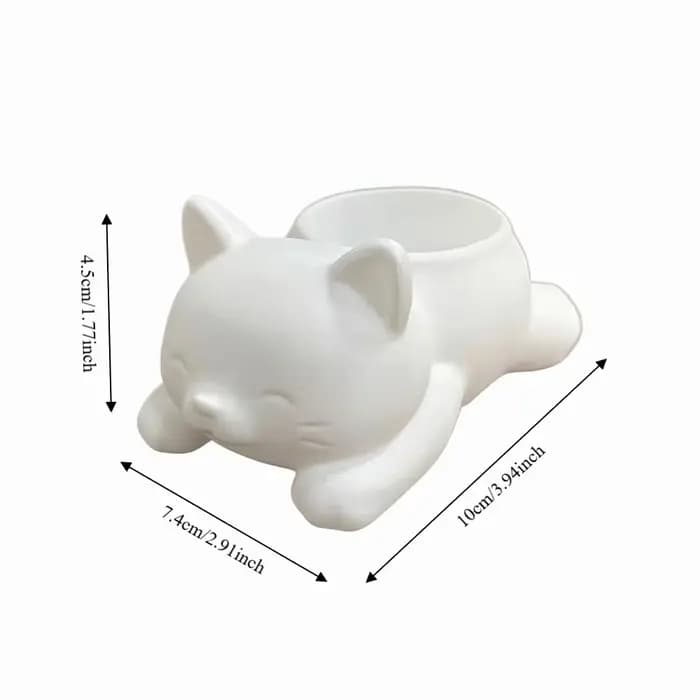 Pot de fleurs créatif imprimé en 3D en forme de chat