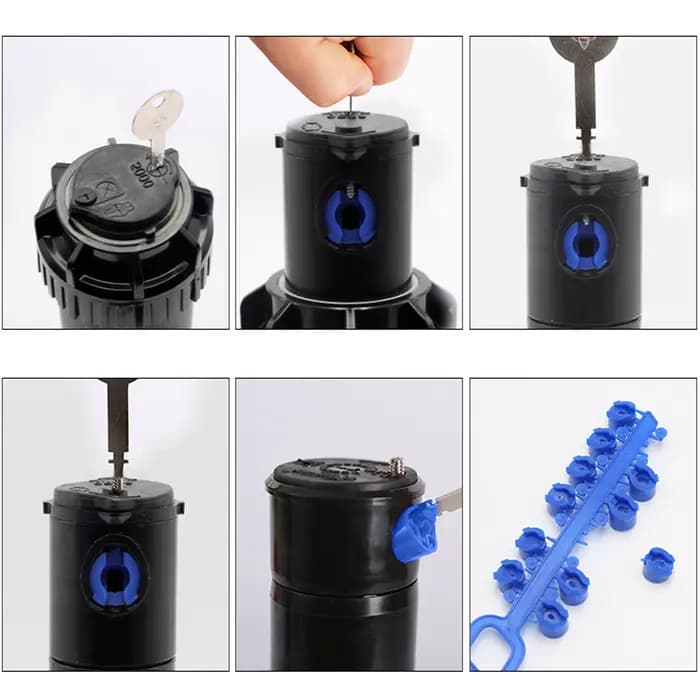 Rotor d'engrenage d'arrosage pop-up à filetage femelle, tête d'arrosage de pelouse, modèle circulair