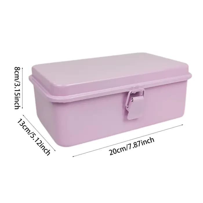 Boîte de rangement en métal de style rétro