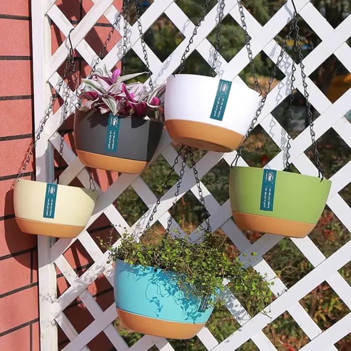 Panier suspendu épais de Style nordique, Pot de fleur, plante de balcon domestique, Absorption d'eau
