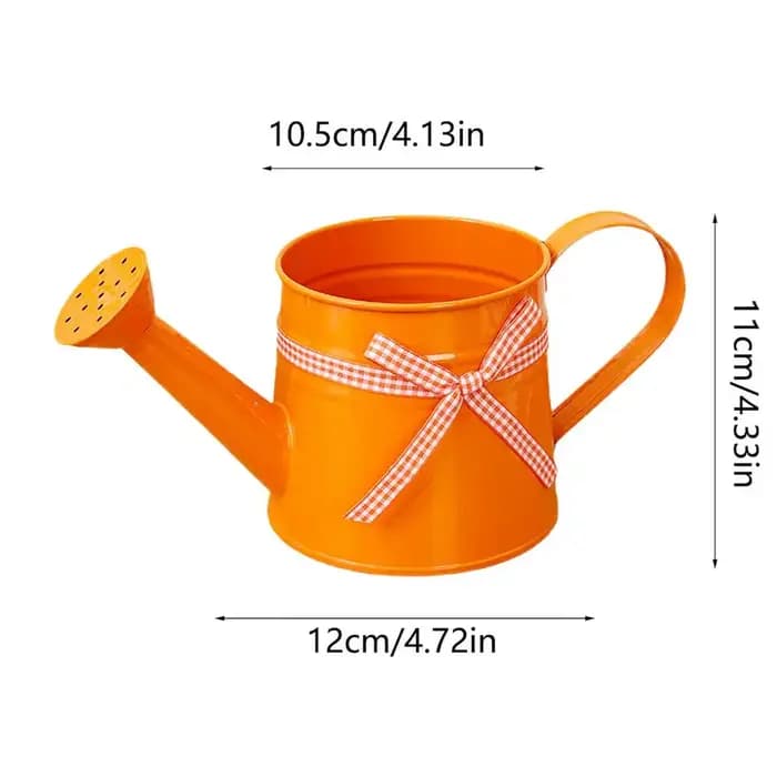 Petite Arrosoir 1L avec Tête de Pulvérisation et Ruban Gingham – Arrosoirs Modernes pour Plantes