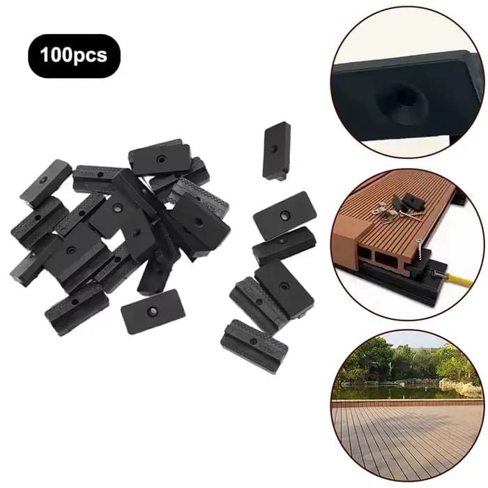 Clip de pont Composite en queue d'aronde, 100 pièces, facile à assembler, pour sol extérieur, cour,