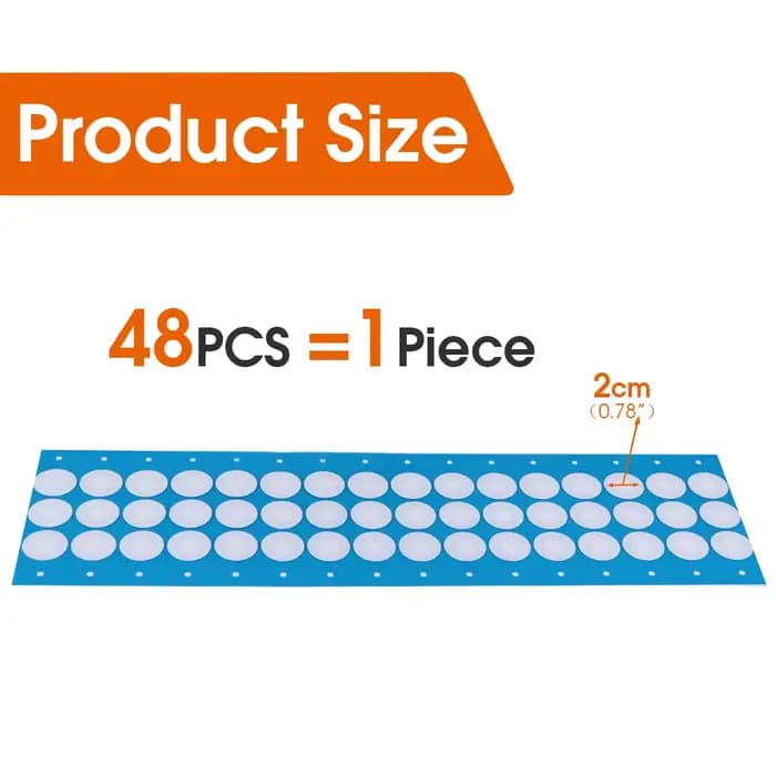 Autocollant adhésif de filtre synthétique ID-20mm, 48 pièces/pièce, PTFE 0,2 um, Membrane imperméabl