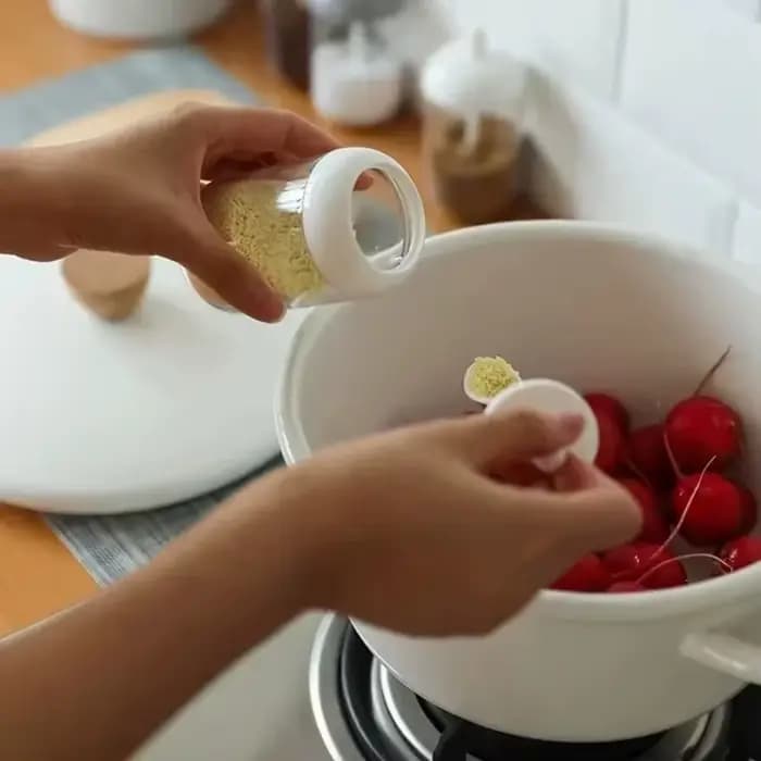 Pots d'épices en verre autocollants sel sucre poudre huile d'olive poivre assaisonnement bouteille de stockage cuillère Base outils ensemble d'accessoires de cuisine
