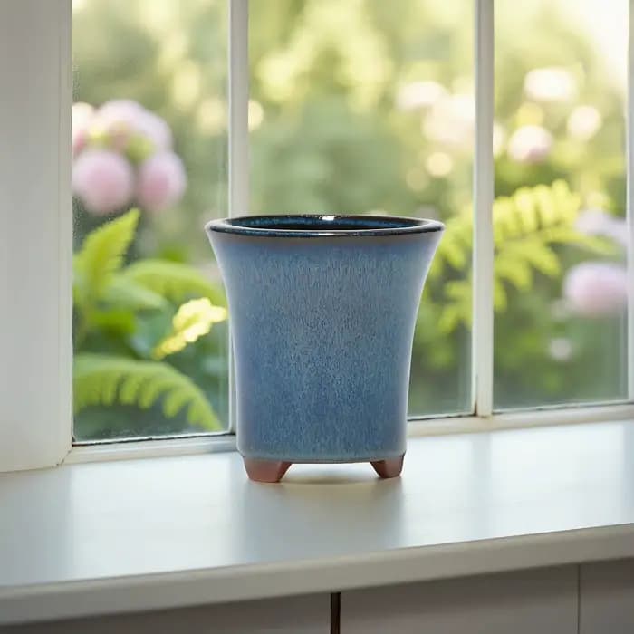 Pots de fleurs en céramique avec trou de vidange, trous de vidange pour éliminer l'excès d'eau, conception pour balcon, salon, chambre à coucher