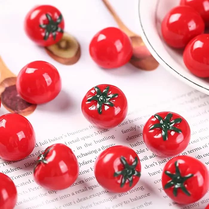10 pièces bricolage Mini modèle de tomate ornements bricolage accessoires artisanat d'art approvisionnement décoration de la maison parfait bijoux à bricoler soi-même artisanat artisanat d'art