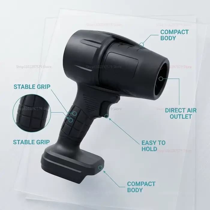 Souffleur à feuilles électrique sans fil, portatif, alimenté par batterie, outil de nettoyage pour jardin, neige, sable, garage, aménagement paysager, jardinage