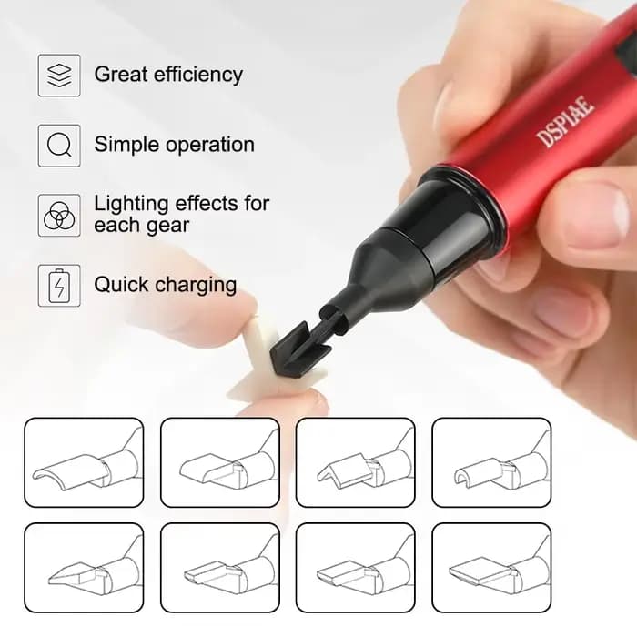 DSPIAE ES-A DIY Ponceuse Alternative Électrique Stylo De Meulage Modèle En Plastique Têtes De Ponçag