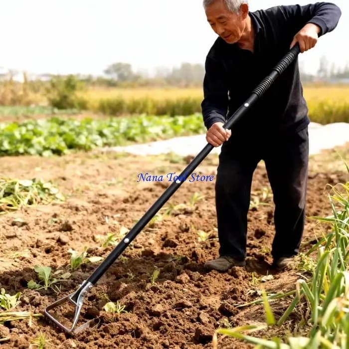Houe à bord creux, outil jardinage à fonctions multiples 31GJ
