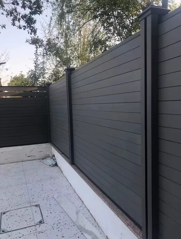 Panneau de clôture WPC de confidentialité 12 mm, résistant aux UV et aux termites, système de verrou