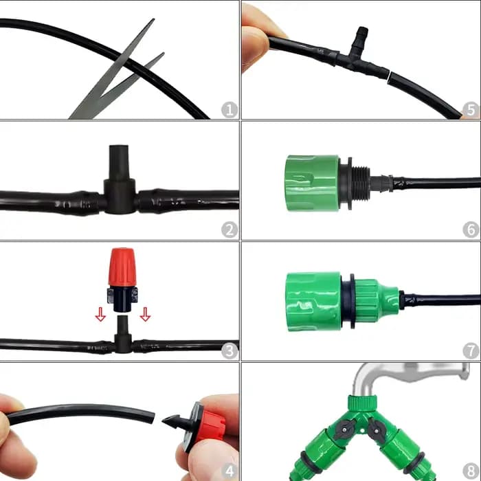 Système d'irrigation, outils de jardin, Kits d'arrosage goutte-à-goutte, tuyau d'arrosage automatiqu