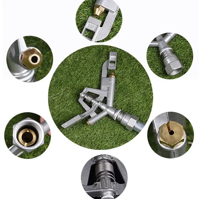 Bras à bascule rotatif en alliage de Zinc 1 "(DN25), buse métallique rotative, arroseur d'arrosage p