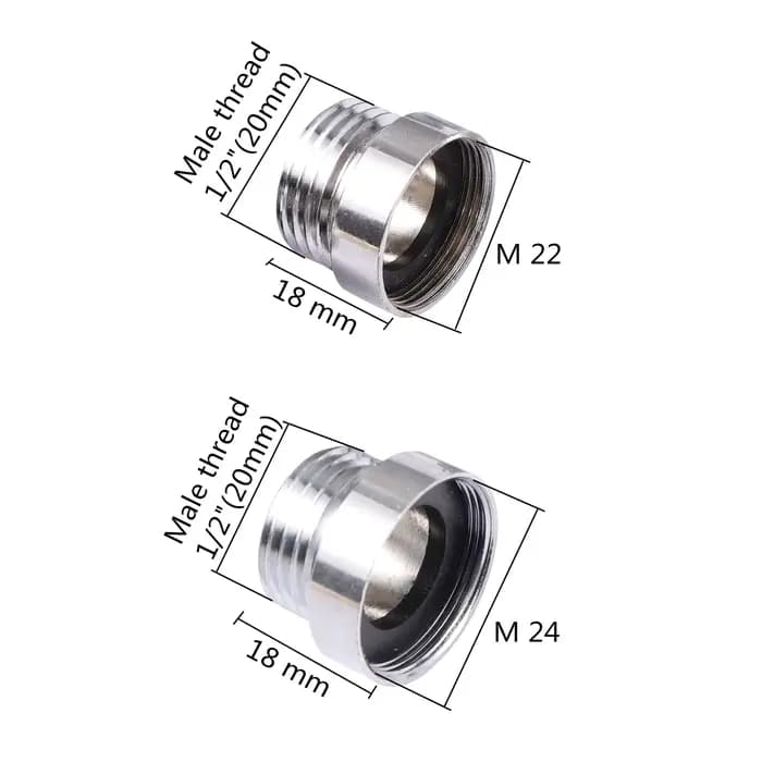 Raccord pour robinet M22 M24, filetage femelle à filetage mâle 1/2 ", adaptateur de robinet, accesso
