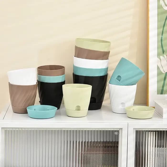 Pots de fleurs en plastique pour balcon, simples et respirants, plantation haut de gamme, maison