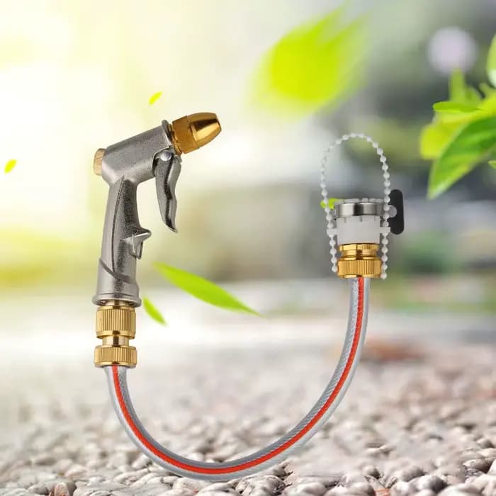 Pistolet de pulvérisation d'eau haute pression, tout placage métallique, tuyau de jardin, pelouse, M