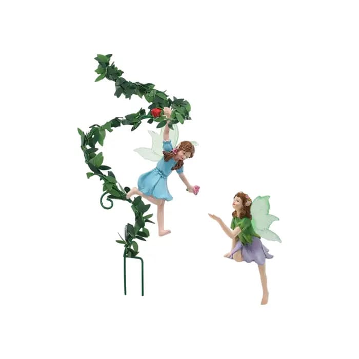 Statue de fée de fleur en résine extérieure, décoration de pot de fleur, jardin extérieur de maison,