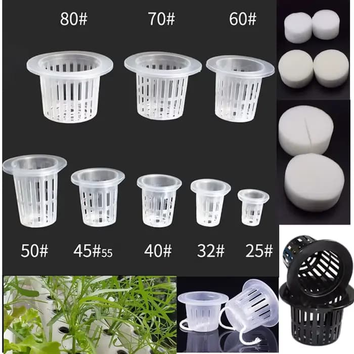 Pots de culture de plantes en maille sans sol, 8 tailles, support de panier en filet, plateau de tas