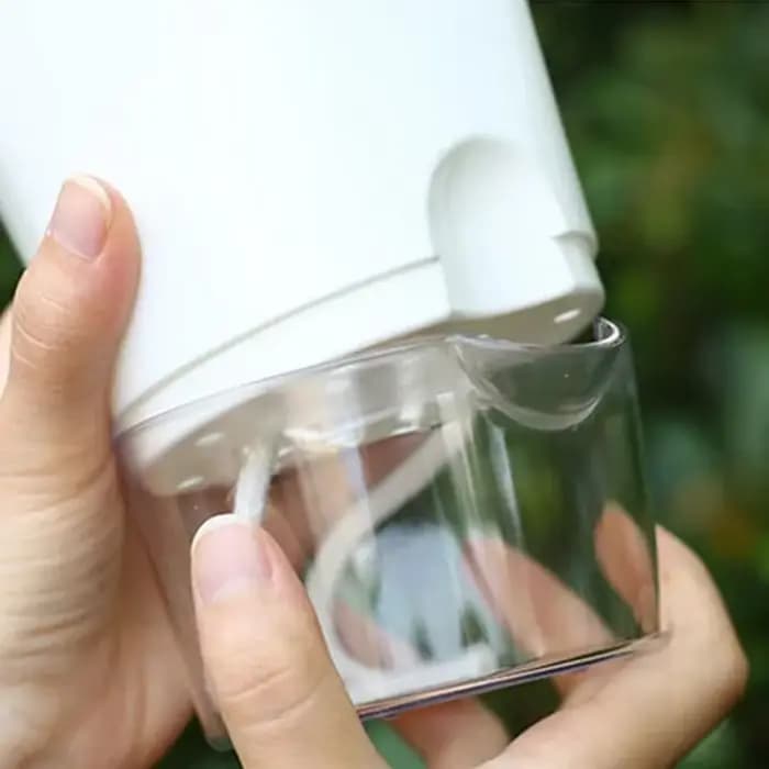 Pot de fleur en plastique transparent à double couche avec port d'injection