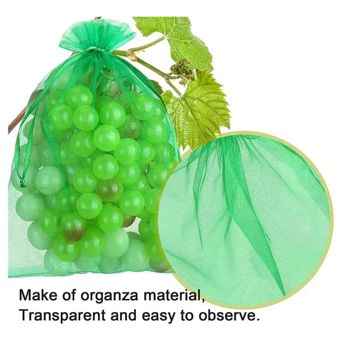 Sacs en filet de Protection des fruits avec cordon de serrage, sacs de culture de raisin réutilisabl