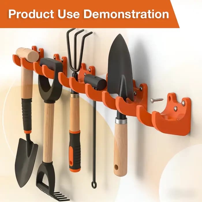 Support mural pour outils de jardin (lot de 5 ou 10)