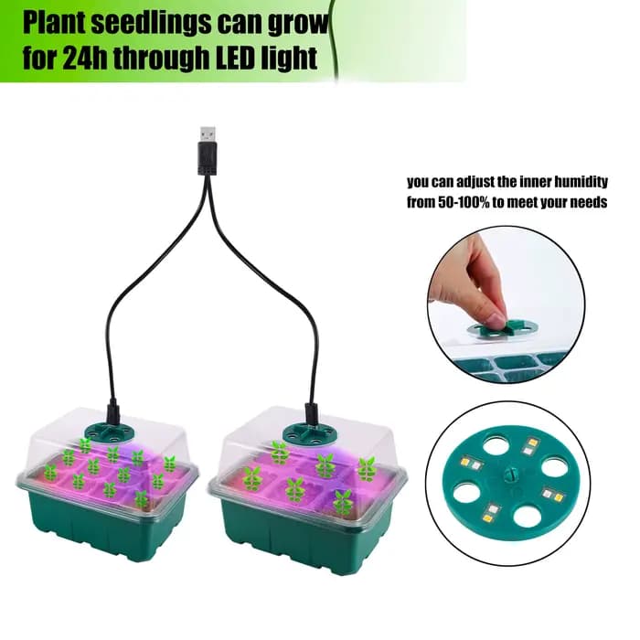 Boîte de Germination respirante à 6 cellules, Mini serre, jardinière pour pépinière, légumes, fleurs