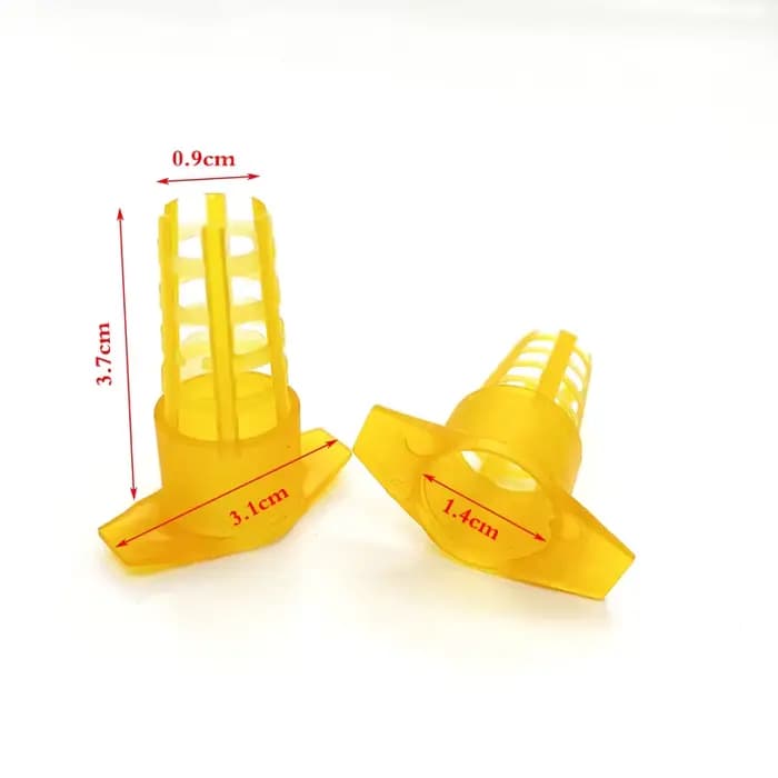 300 pièces outils pour l'apiculture Cages de protection cellulaire en plastique jaune abeille reine
