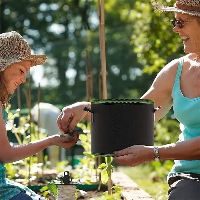 Sacs de Culture Épais Non Tissés pour Légumes, Fleurs et Plantes, Pots en Tissu d'Aération avec Foy,