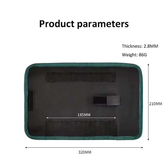 Sac à outils enroulable professionnel-organisateur en toile multi-poches pour forets et tournevis bo