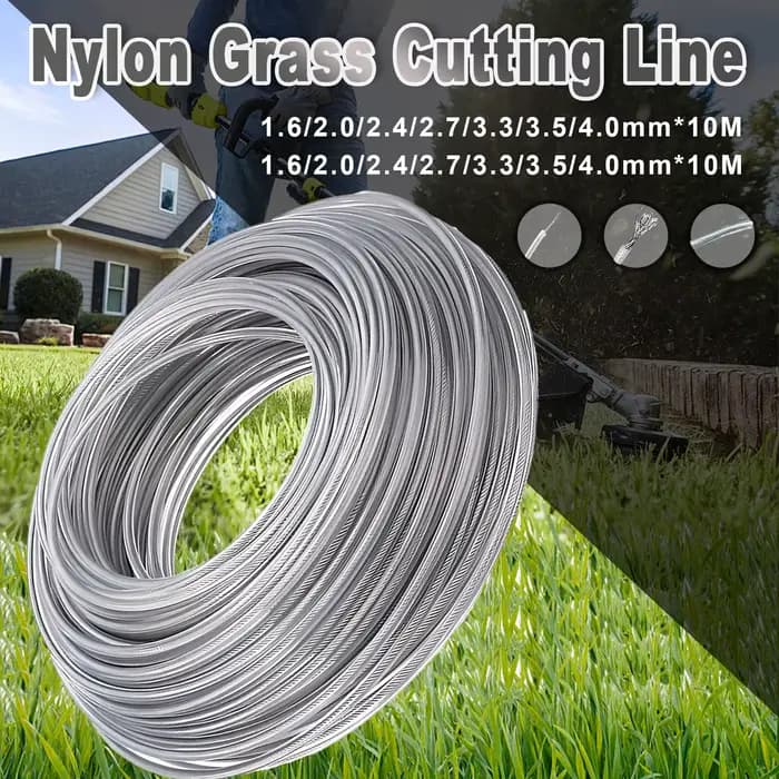 5m/10m/15m * 2.4mm/2.7mm/3mm/4mm ligne de coupe gazon fil de Nylon débroussailleuse corde acier