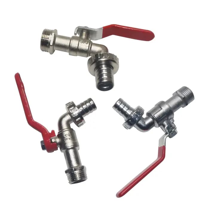 Outils de jardin robinet d'eau en laiton 3/4 ''1/2" extérieur et intérieur utilisé levier marche/arr