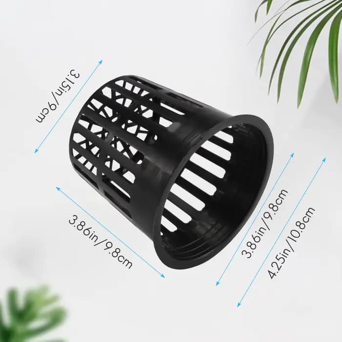 15 Pack 4 pouces Net tasses fente maille large lèvre filtre plante Net Pot seau panier pour la culture hydroponique