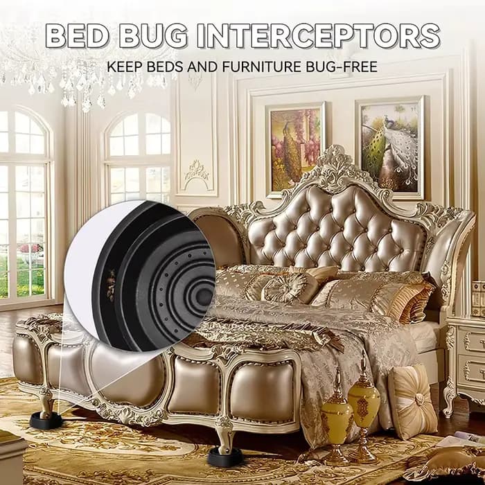 Attrape-insectes en plastique d'intérieur, lutte antiparasitaire, piège à insectes au lit, 4 pièces