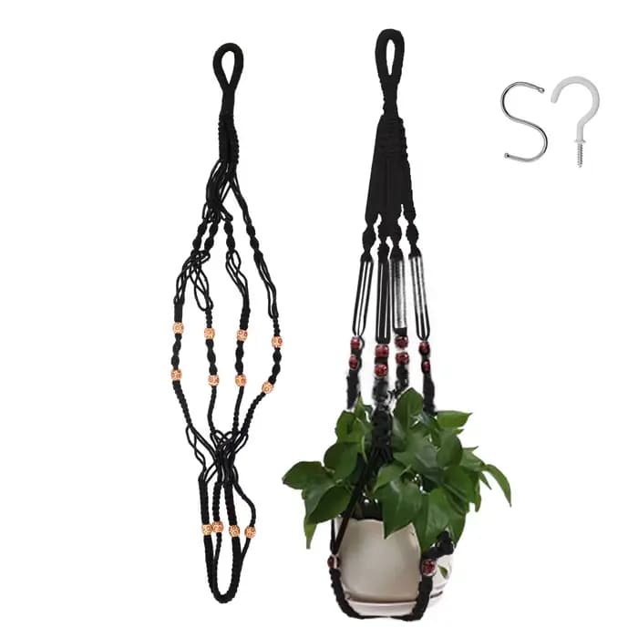 Filet de suspension pour plantes en macramé, supports de pots de fleurs suspendus, panier de jardinière suspendu fait à la main pour intérieur et extérieur, décoration Boho