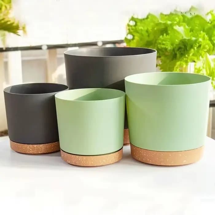 Pot de plante circulaire en plastique avec séparation, jardinière succulente, conception de bonsaï,
