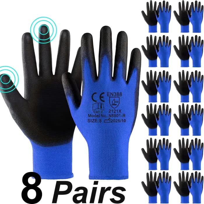 Gants de jardinage ergonomiques effet seconde peau, avec protection du pouce et de la paume, multicolores, pour la maison, le jardin, la voiture, le travail, hommes et femmes