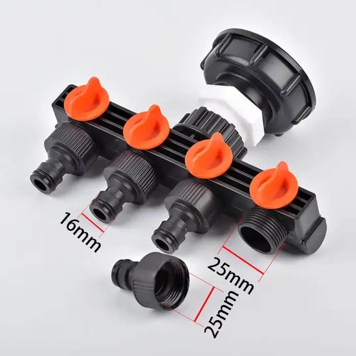 Adaptateur précieux IBC S60 de 1000 litres, robinet d'eau à filetage femelle, séparateurs de tuyau à