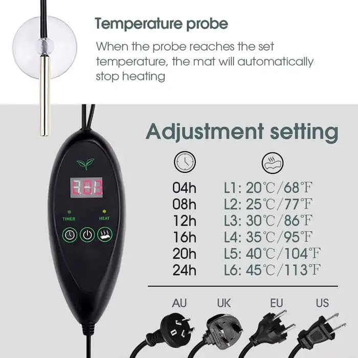 Plateaux de semis Boîte de germination avec chauffage 30W, polymères chauds, kit de démarrage de gra