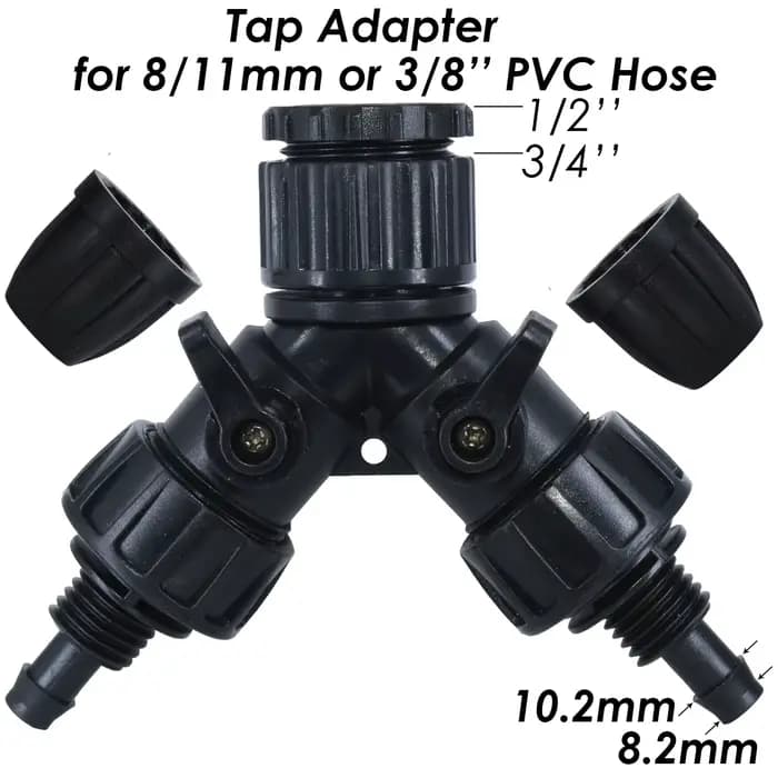 KESLA Gardens robinet tuyau séparateur adaptateur connecteur 1/2 ''3/4'' à 1/4 ''3/8'' 1/2 ''16mm 8/