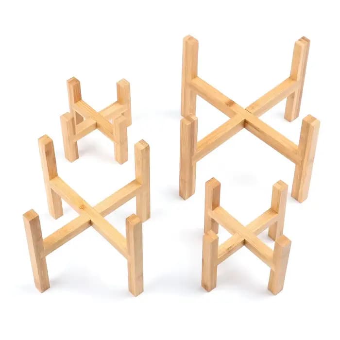 Support de pot de fleurs en bois pour intérieur et extérieur